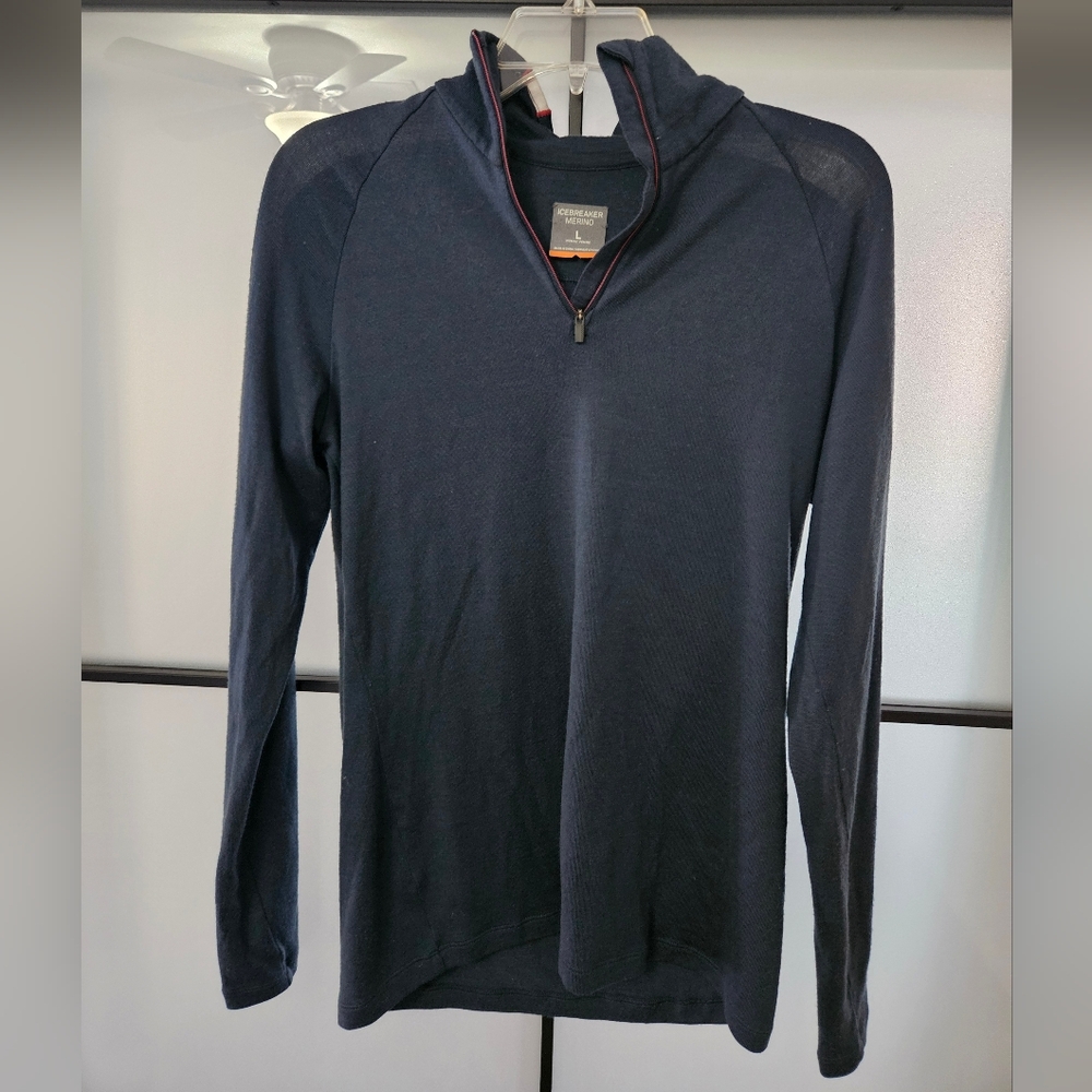 Icebreaker Merino Wool Zip Sweater Large